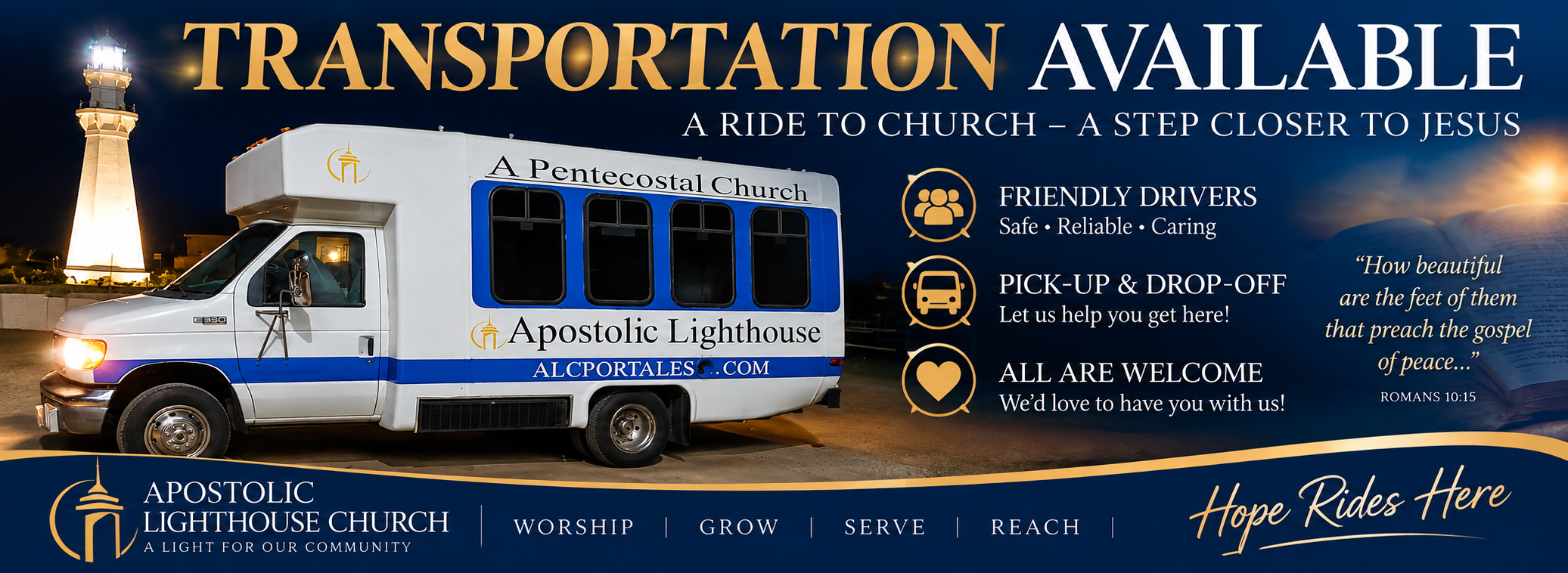 Transportation Available at Apostolic Lighthouse Church